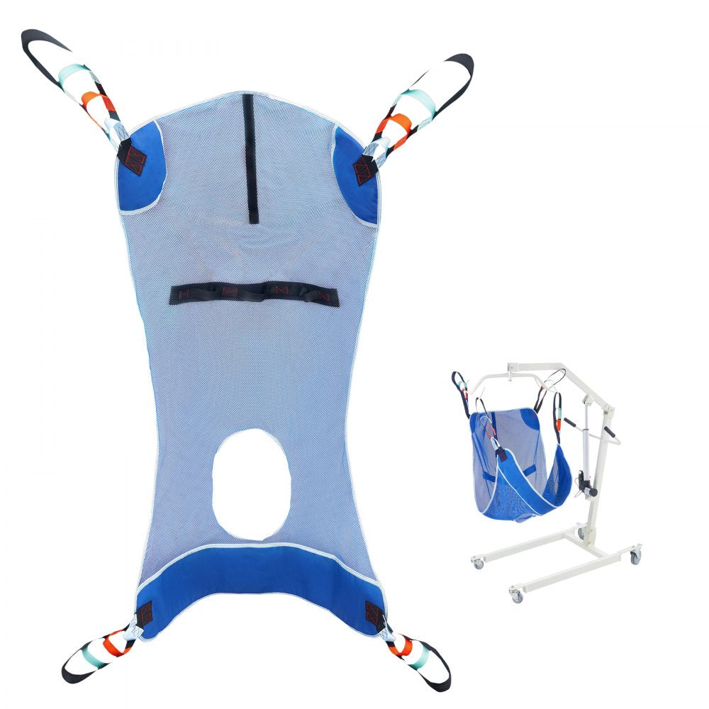 VEVOR Full Body Patient Lift Sling with Commode Opening Medical Aid Sling L-Size 
