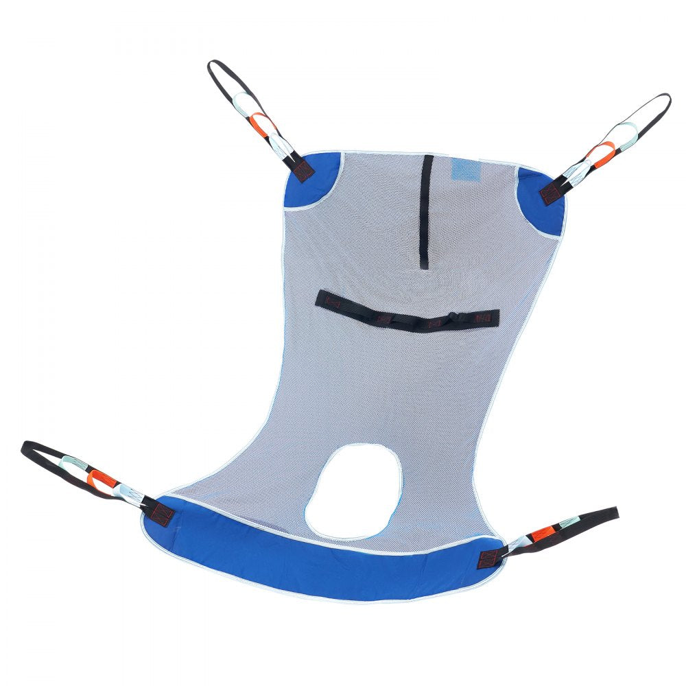 VEVOR Full Body Patient Lift Sling with Commode Opening Medical Aid Sling L-Size 