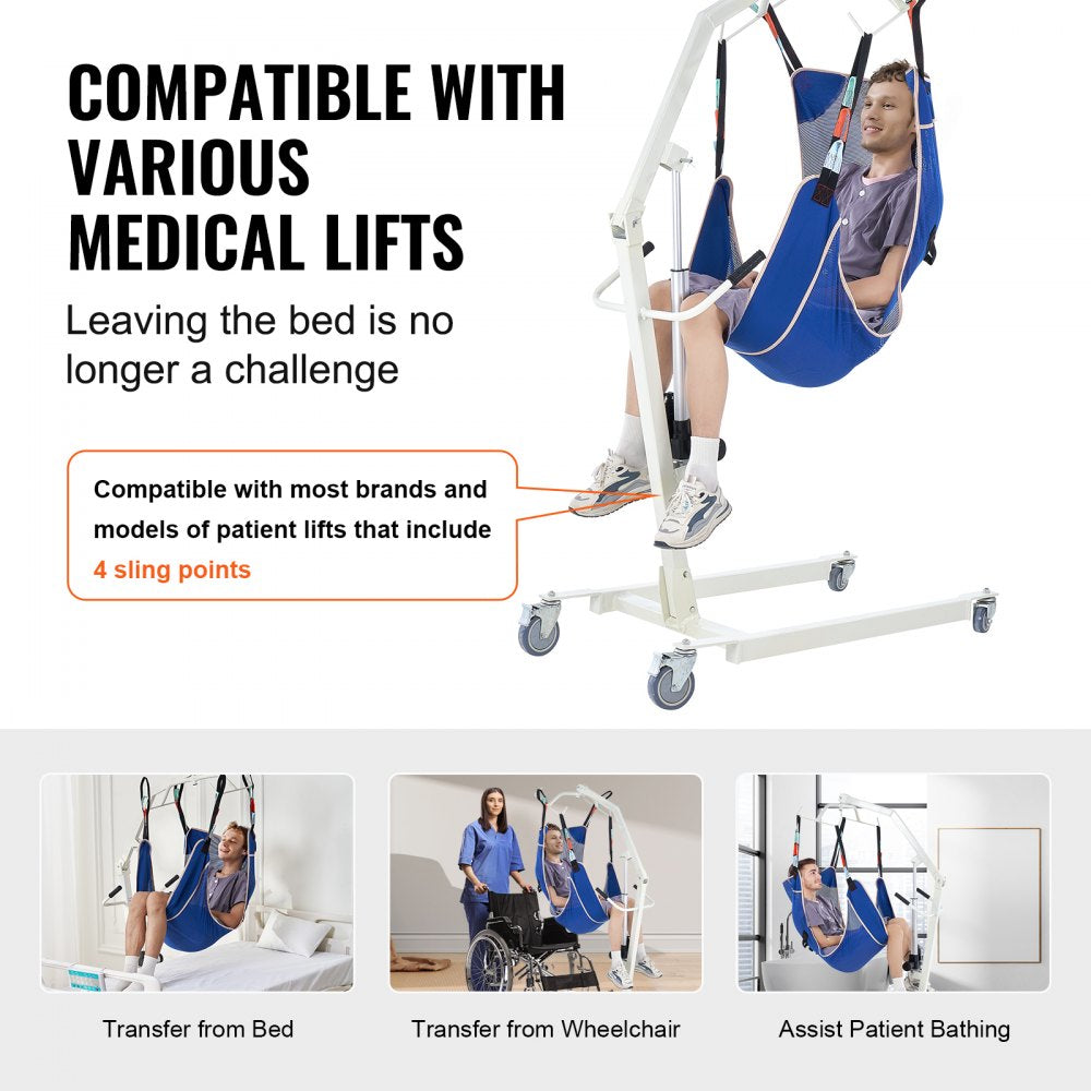 VEVOR Universal Full Body Patient Lift Sling Medium Transfer Sling 500LB Loads 