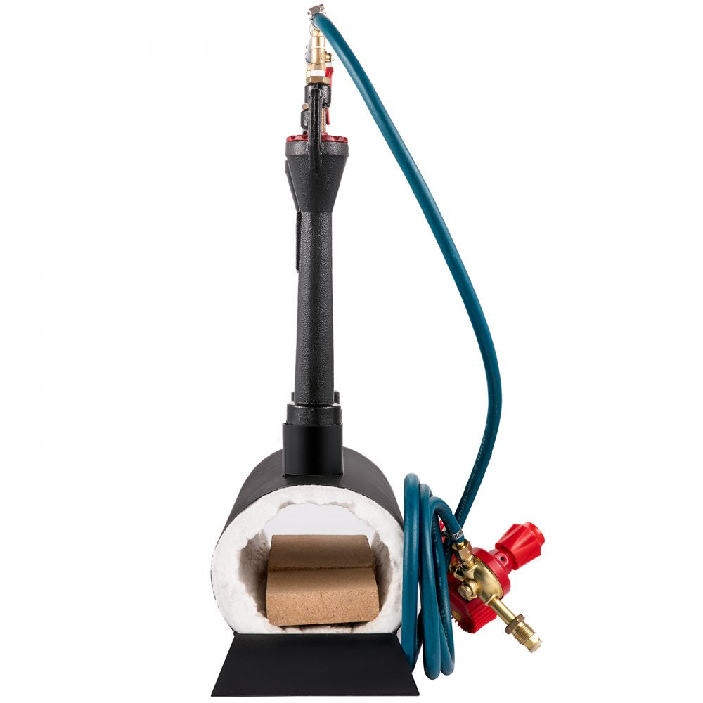 VEVOR Propane Knife Forge, Blacksmithing Forge with Dual Burners, Portable Propane Forge with an Open Structure, Large Capacity Farrier Forge, Square Propane Burner Forge for Knife and Tool Making 