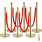 VEVOR Crowd Control Stanchion Posts Silver Post Crowd Control Queue Line 6-Pack