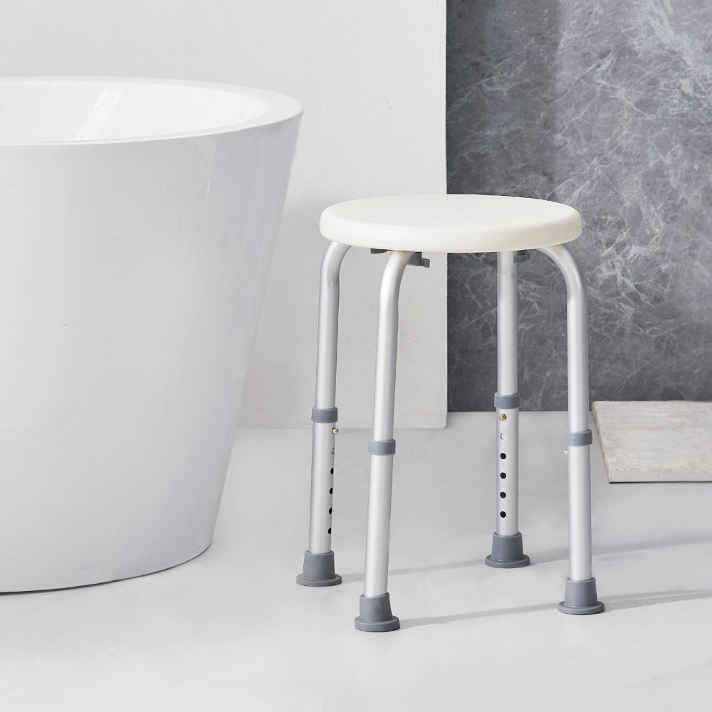 VEVOR Shower Chair for Inside Shower, Adjustable Height Shower Stool, Non-Slip Bench Bathtub Seat Stool for Elderly Disabled Adults Handicap, 300 lbs Capacity 