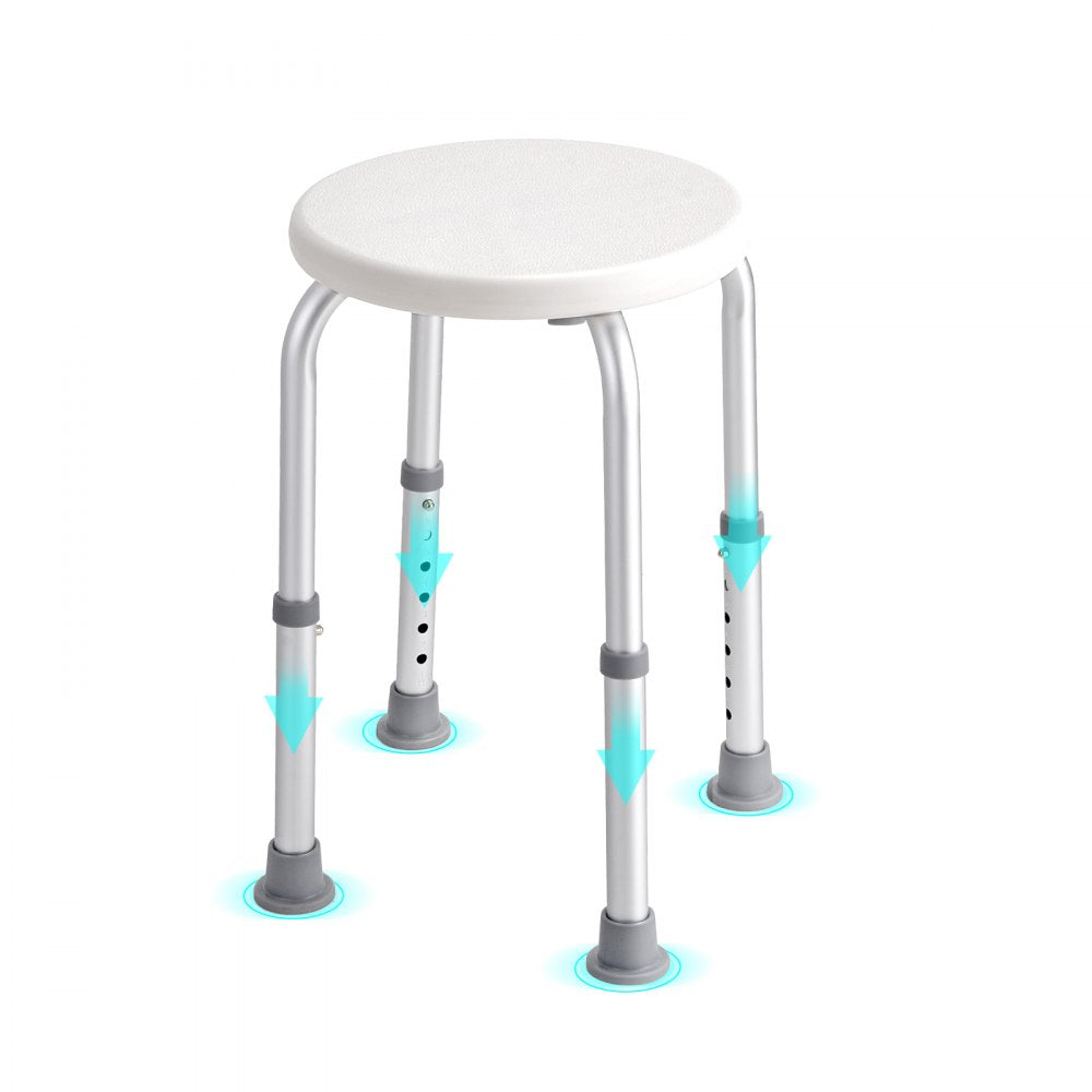 VEVOR Shower Chair for Inside Shower, Adjustable Height Shower Stool, Non-Slip Bench Bathtub Seat Stool for Elderly Disabled Adults Handicap, 300 lbs Capacity 