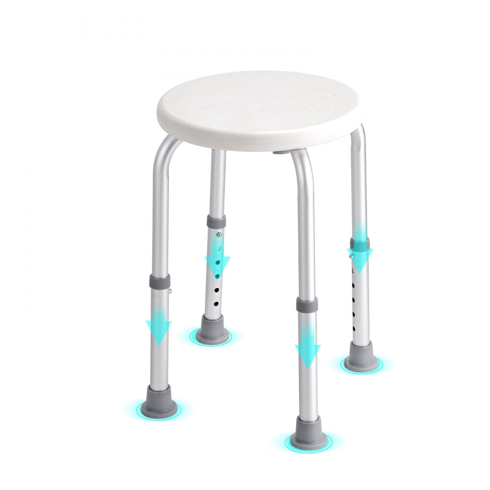 VEVOR Shower Chair for Inside Shower, Adjustable Height Shower Stool, Non-Slip Bench Bathtub Seat Stool for Elderly Disabled Adults Handicap, 300 lbs Capacity 