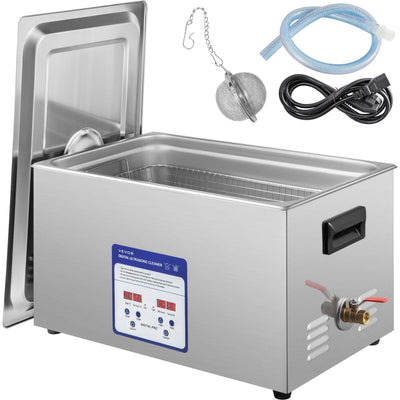 VEVOR Digital Ultrasonic Cleaner 30L Ultrasonic Cleaning Machine 40kHz Sonic Cleaner Machine 316 & 304 Stainless Steel Ultrasonic Cleaner Machine with Heater & Timer for Cleaning Jewelry Glasses Watch 
