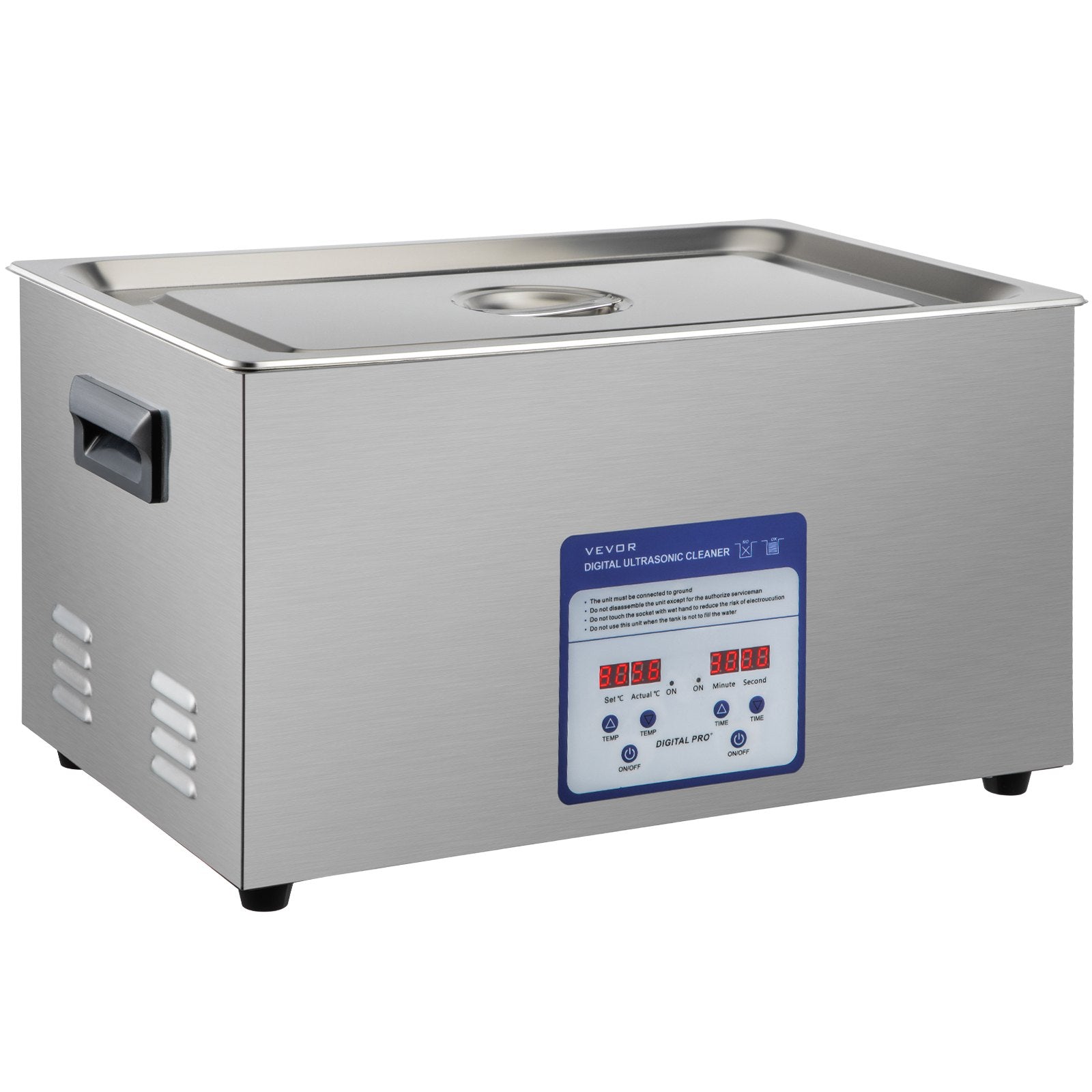 VEVOR Digital Ultrasonic Cleaner 30L Ultrasonic Cleaning Machine 40kHz Sonic Cleaner Machine 316 & 304 Stainless Steel Ultrasonic Cleaner Machine with Heater & Timer for Cleaning Jewelry Glasses Watch 