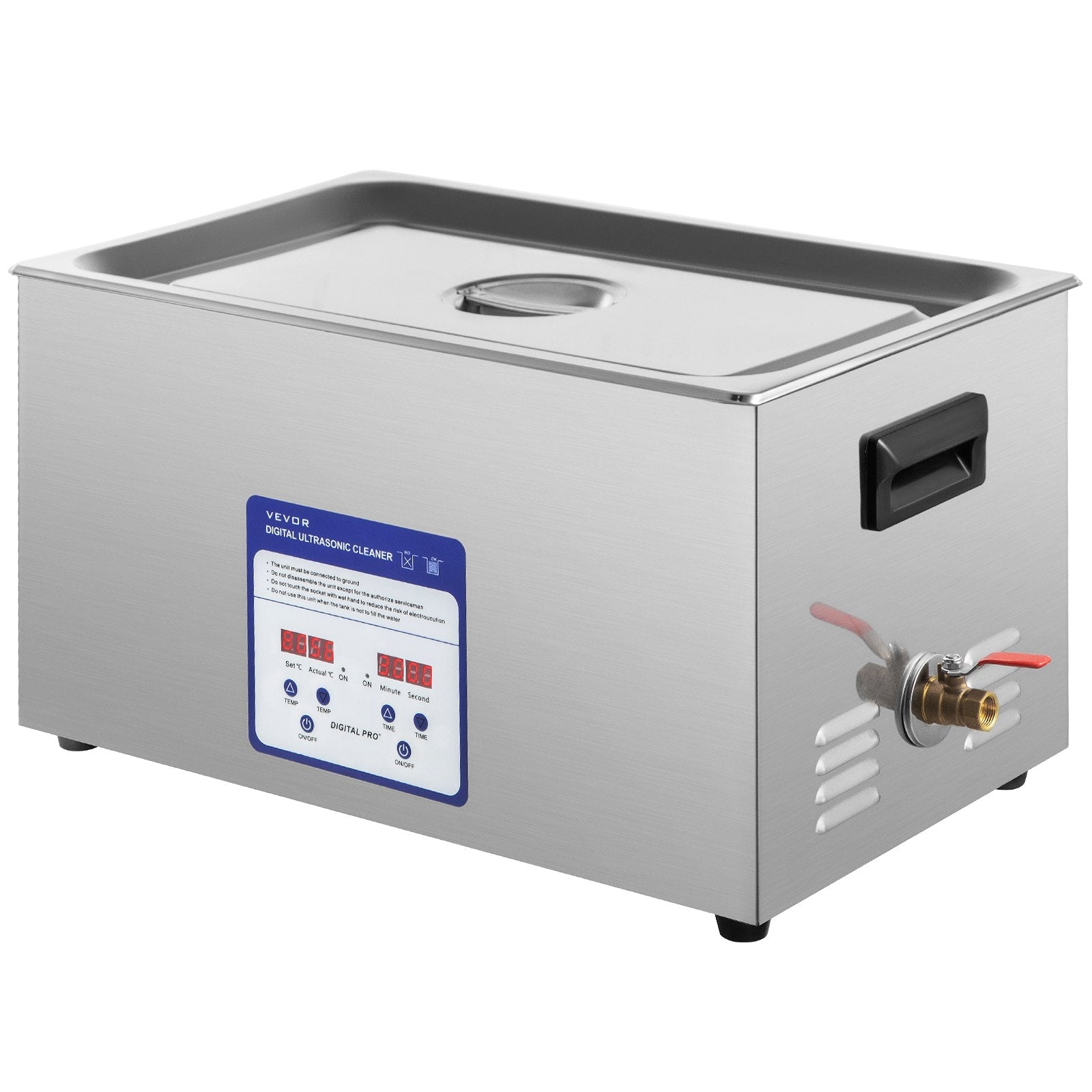 VEVOR Digital Ultrasonic Cleaner 30L Ultrasonic Cleaning Machine 40kHz Sonic Cleaner Machine 316 & 304 Stainless Steel Ultrasonic Cleaner Machine with Heater & Timer for Cleaning Jewelry Glasses Watch 