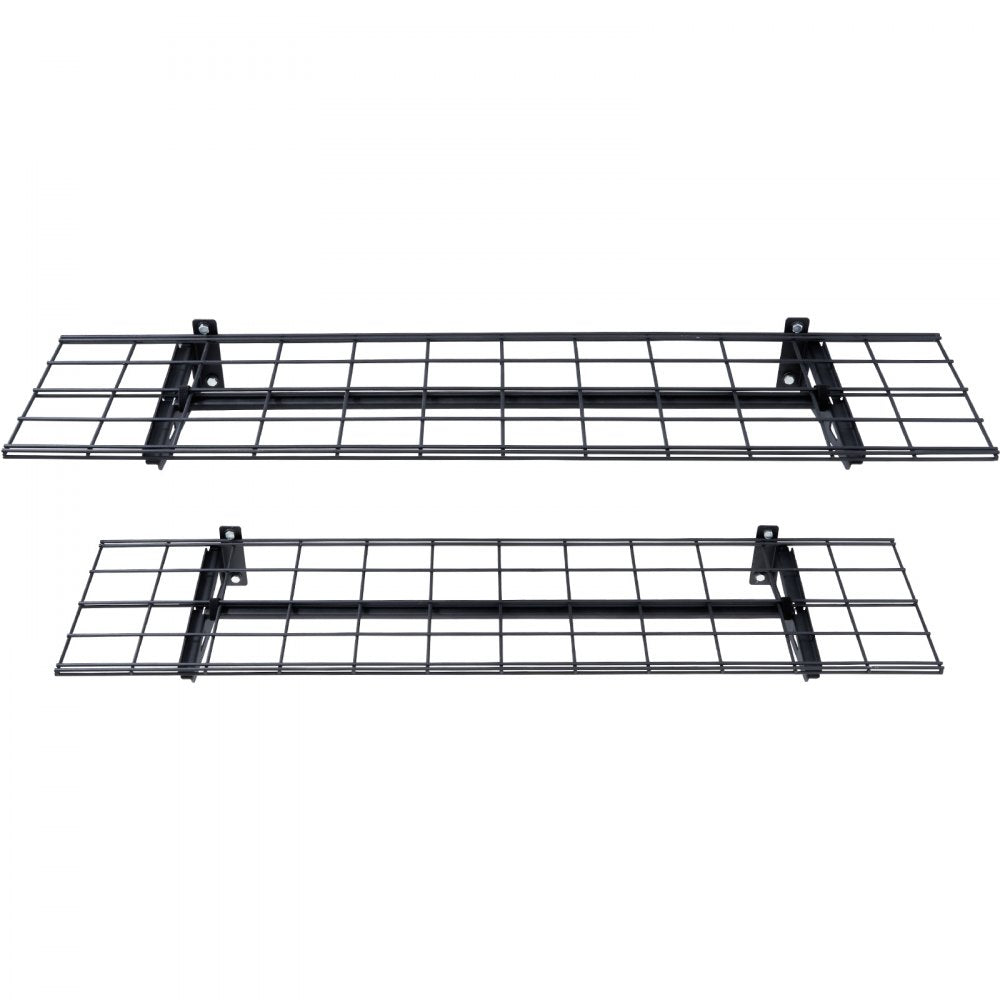 VEVOR Garage Storage Shelving, 2 Pack, 4 x 1 ft Heavy Duty Garage Shelves Wall Mounted, 400 lbs Load Capacity(Total) Garage Storage Rack Floating Shelves, Suitable for Shop, Shed, Garage Storage 