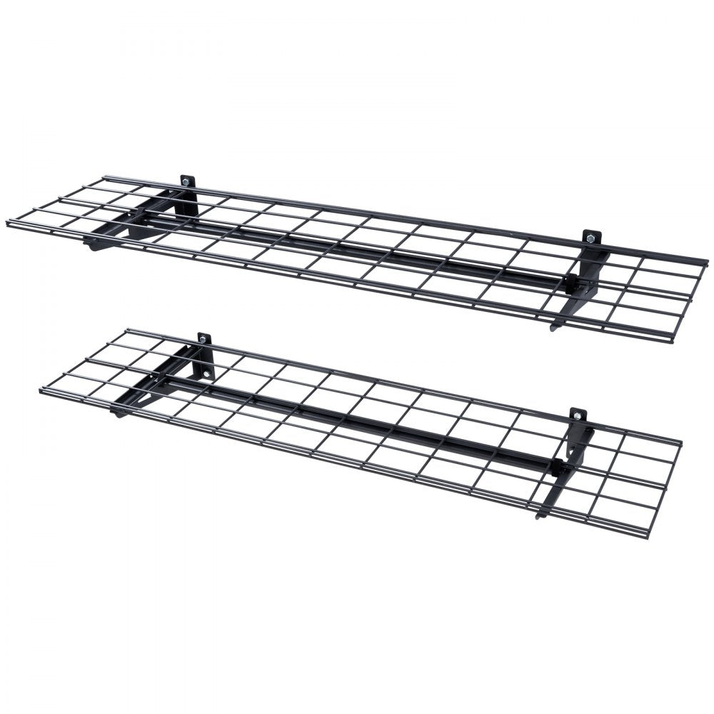 VEVOR Garage Storage Shelving, 2 Pack, 4 x 1 ft Heavy Duty Garage Shelves Wall Mounted, 400 lbs Load Capacity(Total) Garage Storage Rack Floating Shelves, Suitable for Shop, Shed, Garage Storage 