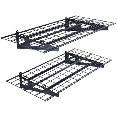 VEVOR Garage Storage Shelving, 2 Pack, 4 x 2 ft Heavy Duty Garage Shelves Wall Mounted, 500 lbs Load Capacity(Total) Garage Storage Rack Floating Shelves, Suitable for Shop, Shed, Garage Storage 
