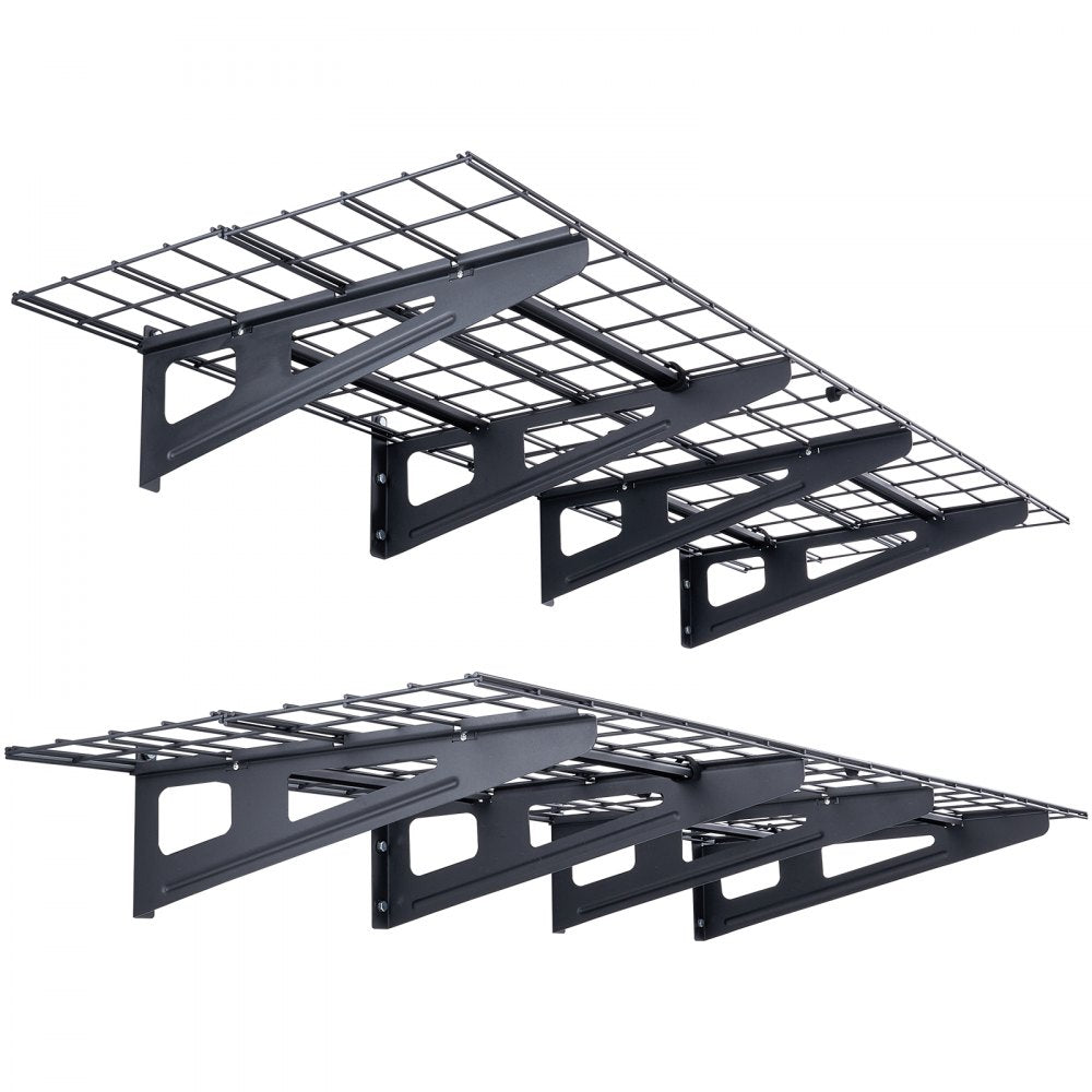 VEVOR Garage Storage Shelving, 2 Pack, 6 x 2 ft Heavy Duty Garage Shelves Wall Mounted, 1000 lbs Load Capacity(Total) Garage Storage Rack Floating Shelves, Suitable for Shop, Shed, Garage Storage 
