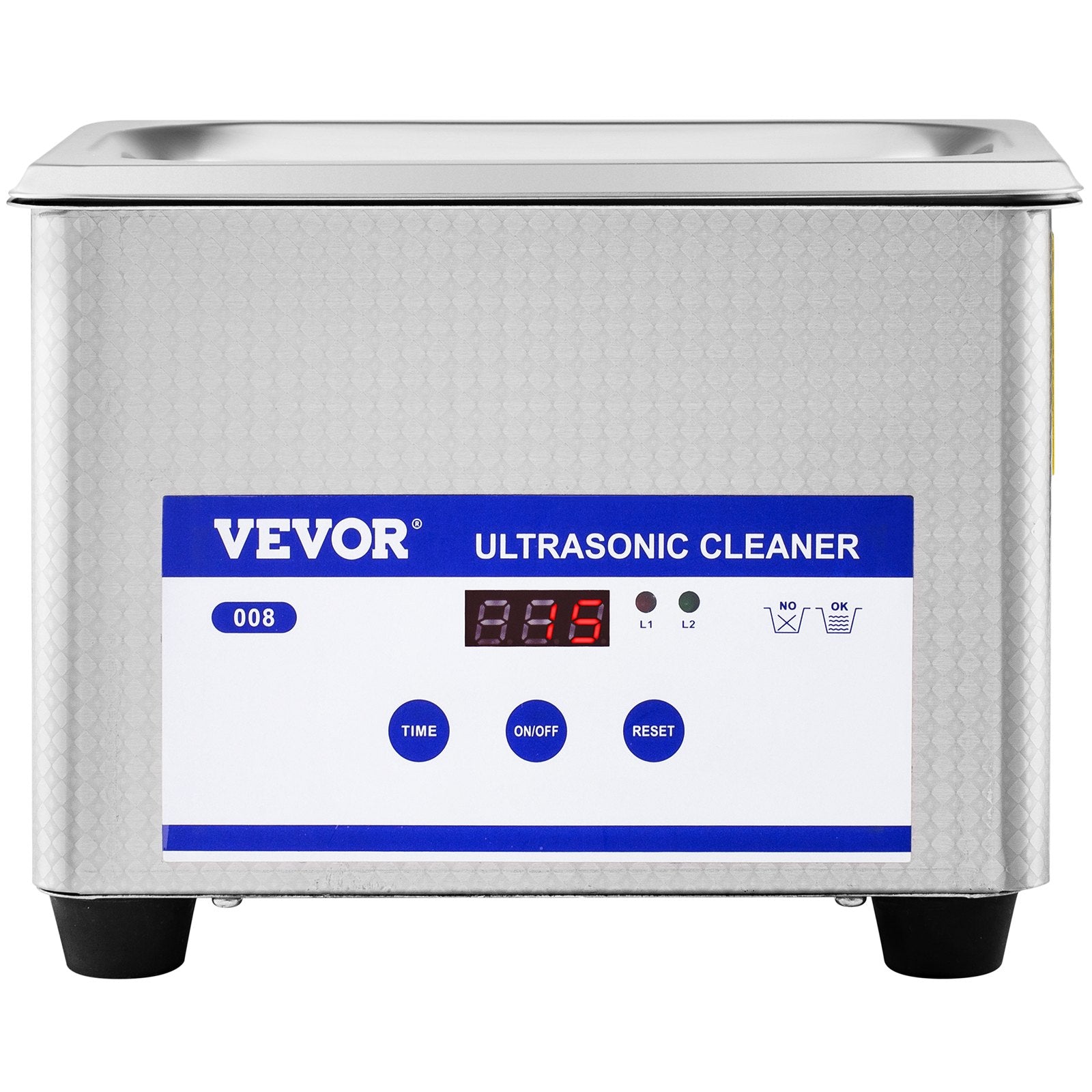 VEVOR 0.8L Professional Ultrasonic Cleaner 304 Stainless Steel Digital Lab Ultrasonic Cleaner with Timer for Jewelry Watch Glasses Circuit Board Dentures Small Parts Dental Instrument (0.8L) 