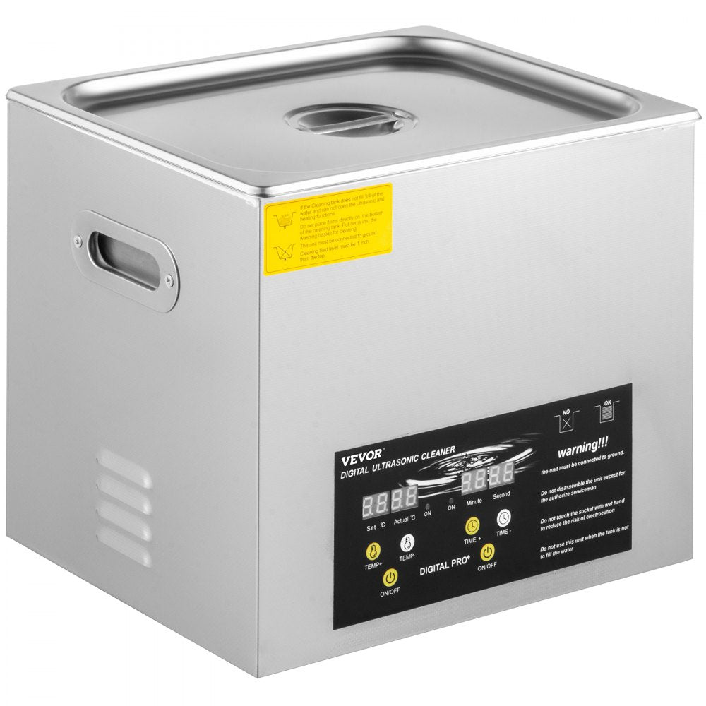 VEVOR 10L Upgraded Ultrasonic Cleaner (200W Heater,400W Ultrasonic) Professional Digital Lab Ultrasonic Cleaner with Heater Timer for Parts Instruments Cleaning 