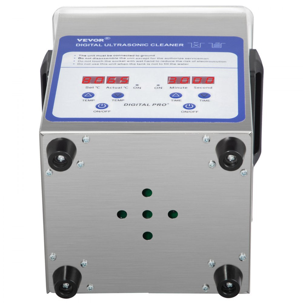 VEVOR Digital Ultrasonic Cleaner 2L Ultrasonic Cleaning Machine 40kHz Sonic Cleaner Machine 316 & 304 Stainless Steel Ultrasonic Cleaner Machine with Heater & Timer for Cleaning Jewelry Glasses Watch 