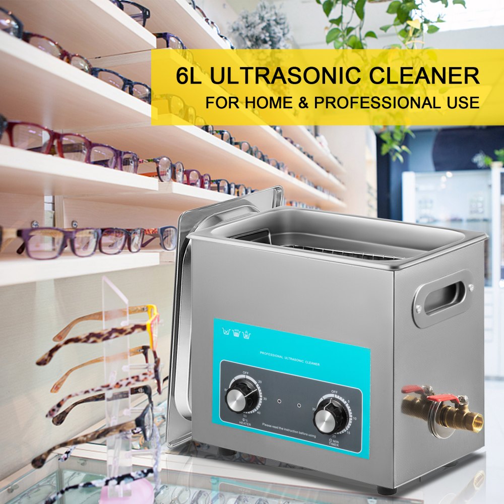 Ultrasonic Jewelry Cleaner with Heater Timer for Cleaning Eyeglass Rings Dentures Music Instruments 