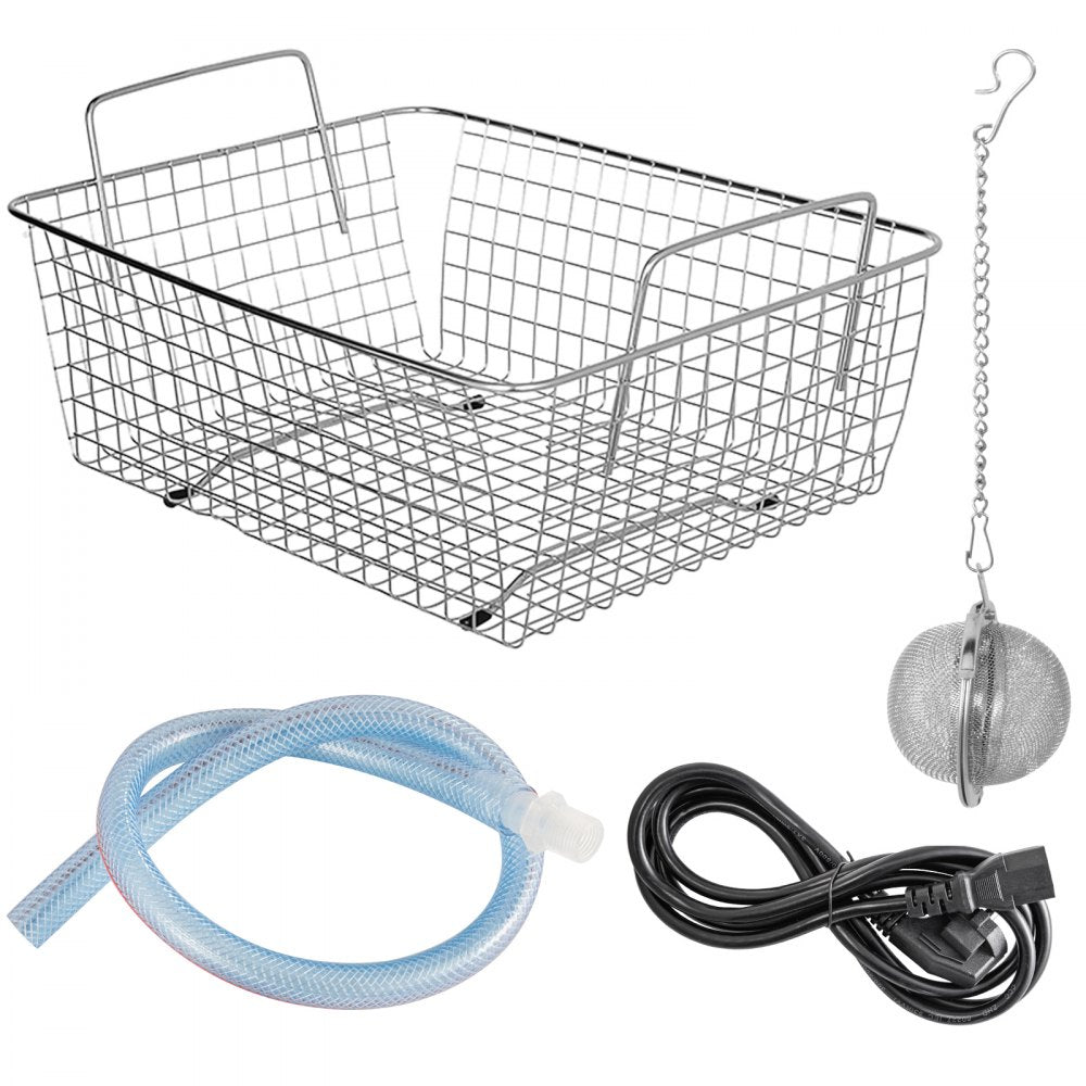 Ultrasonic Jewelry Cleaner with Heater Timer for Cleaning Eyeglass Rings Dentures Music Instruments 