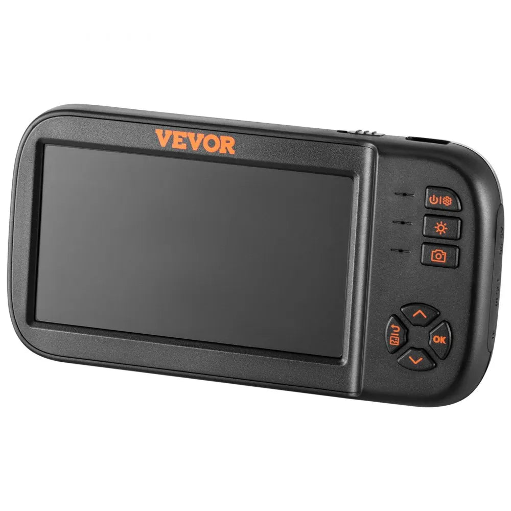 VEVOR Triple Lens Endoscope Camera, 4.5" IPS Screen Borescope Inspection Camera with 1080P Lens, Semi-rigid Snake Cable, 8 Lights, 2860 mAh Battery, Waterproof Endoscope for Auto, Wall, Drain