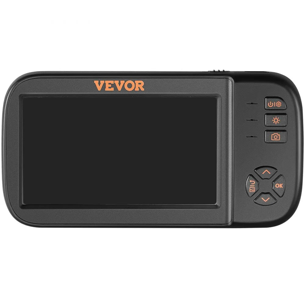 VEVOR Triple Lens Endoscope Camera, 4.5" IPS Screen Borescope Inspection Camera with 1080P Lens, Semi-rigid Snake Cable, 8 Lights, 2860 mAh Battery, Waterproof Endoscope for Auto, Wall, Drain