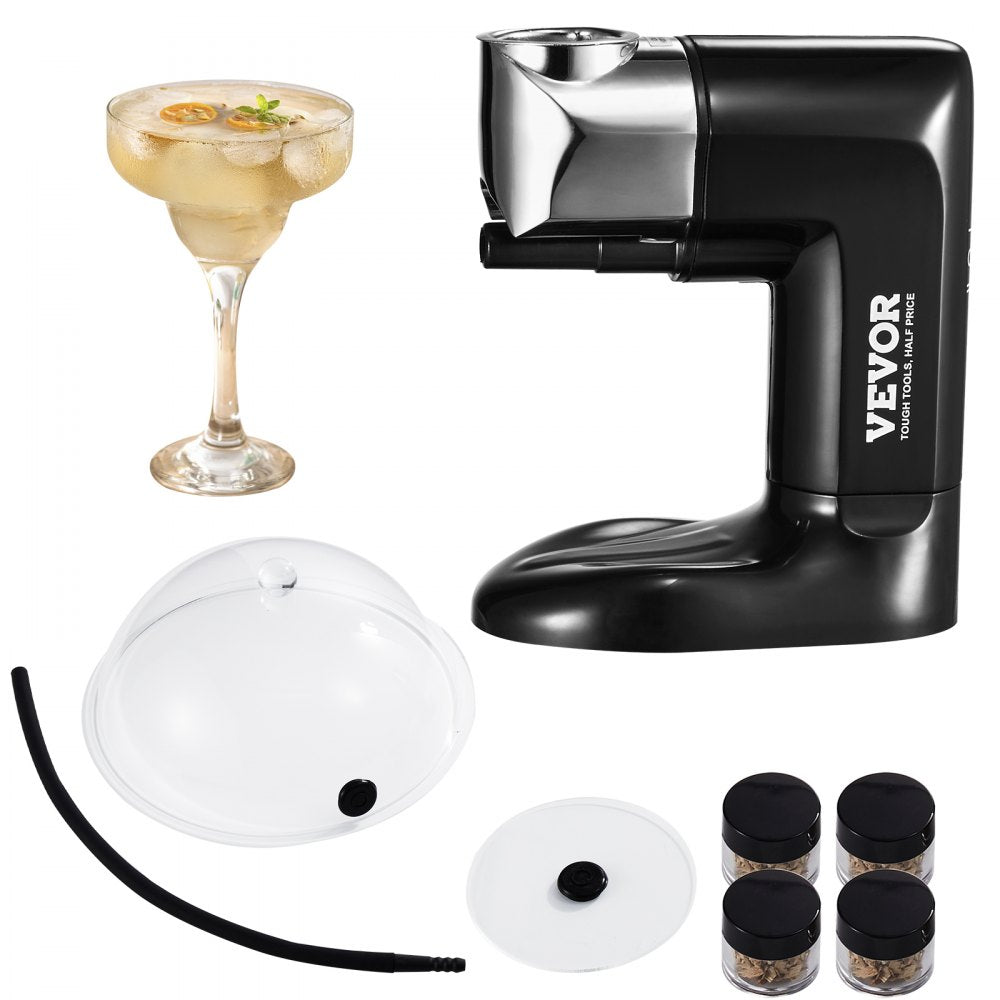 VEVOR Smoking Gun Kit, Old Fashioned Wood Smoke Infuser, Cocktail Smoker with Four Flavors of Wood Chips and Accessories, Cold Smoke for Foods and Drinks, Bourbon Whiskey Gifts for Father/Husband/Men 
