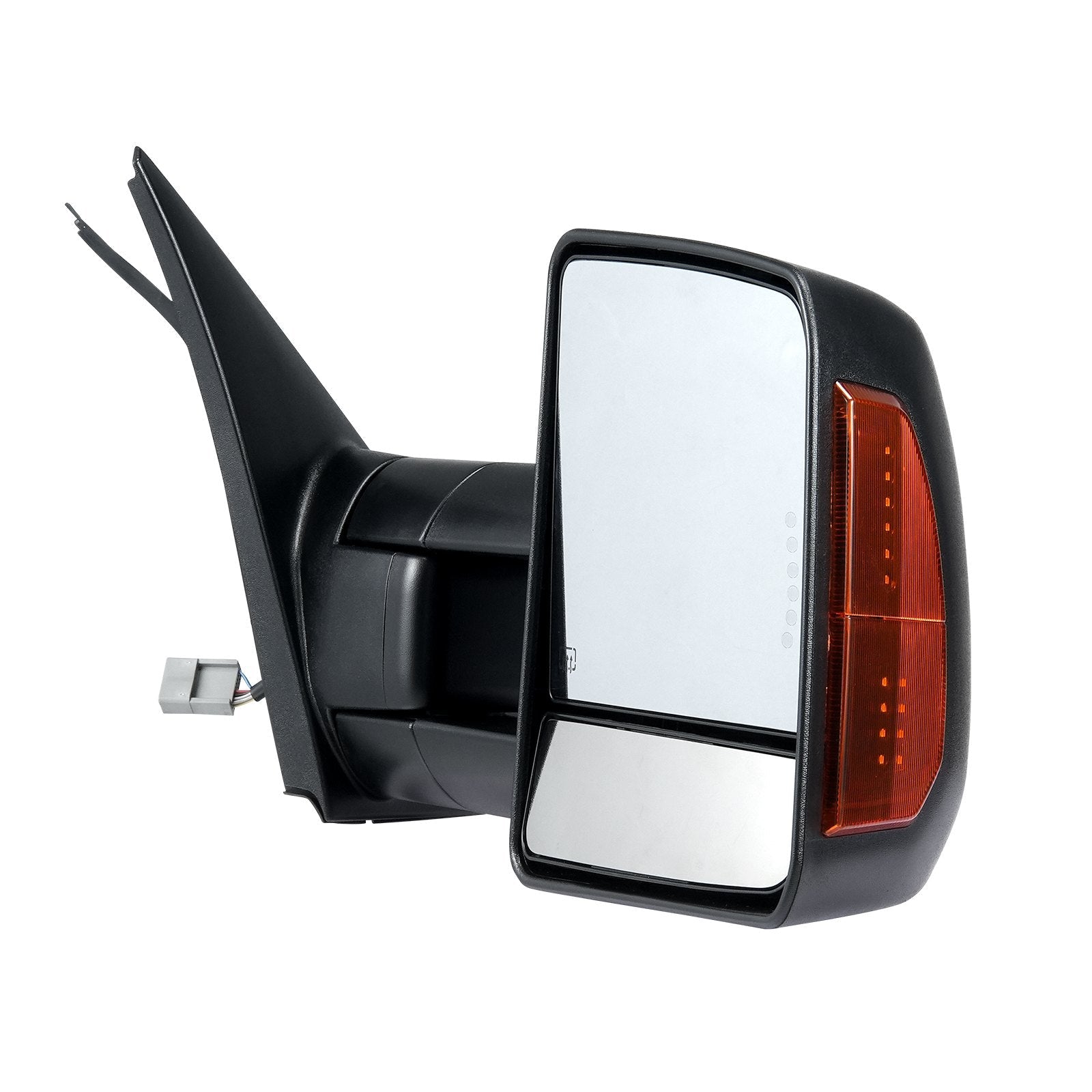VEVOR Towing Mirrors, Left & Right Pair Set for 2007-2016 Toyota Tundra, Power Heated Tow Mirror with Signal Light, Plane & Convex Glass, Manual Controlling Telescoping Folding, Heating Defrost, Black 