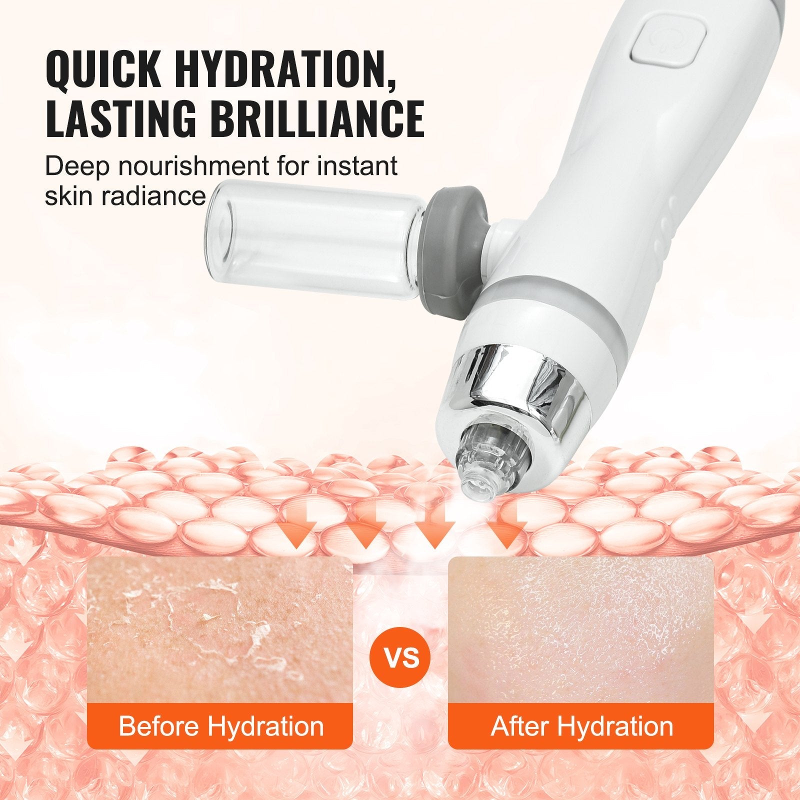 VEVOR 8 in 1 Hydrogen Oxygen Facial Machine, Professional Hydrafacial Machine for Spa, Hydro Facial Cleansing Rejuvenation Machine with 8 in LCD Screen, Microcurrent Probe, Bipolar RF Radiofrequency 