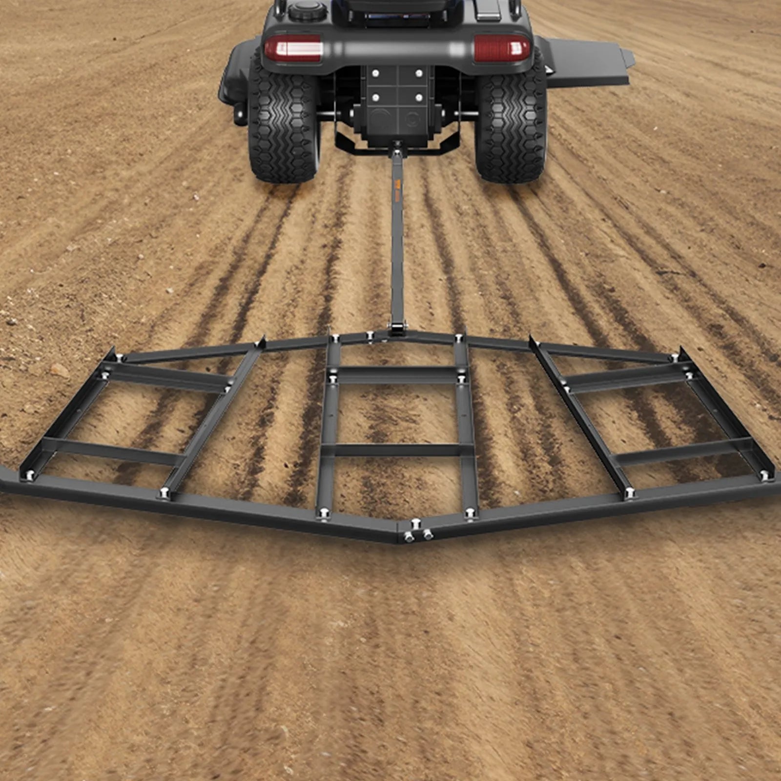 VEVOR Driveway Drag, 81.49" Width Tow Behind Drag Harrow, Q235 Steel Driveway Grader with Adjustable Bars, Support up to 50 lbs, Driveway Tractor Harrow for ATVs, UTVs, Garden Lawn Tractors