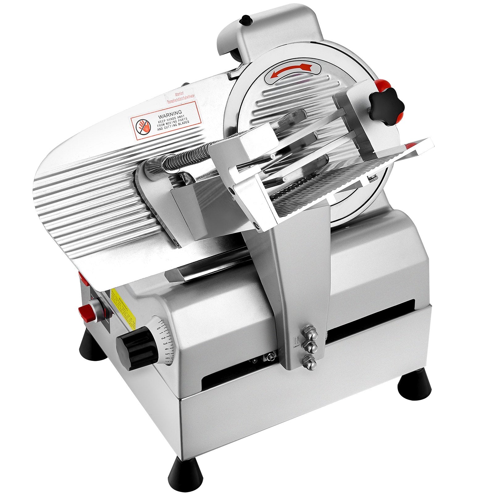 VEVOR Meat Slicer, 540W Electric Deli Slicer with Two 10" Stainless Steel Removable Blade, 0-15mm Adjustable Thickness for Home Use,  Child Lock Protection, Food Slicer Machine for Meat Cheese Bread 