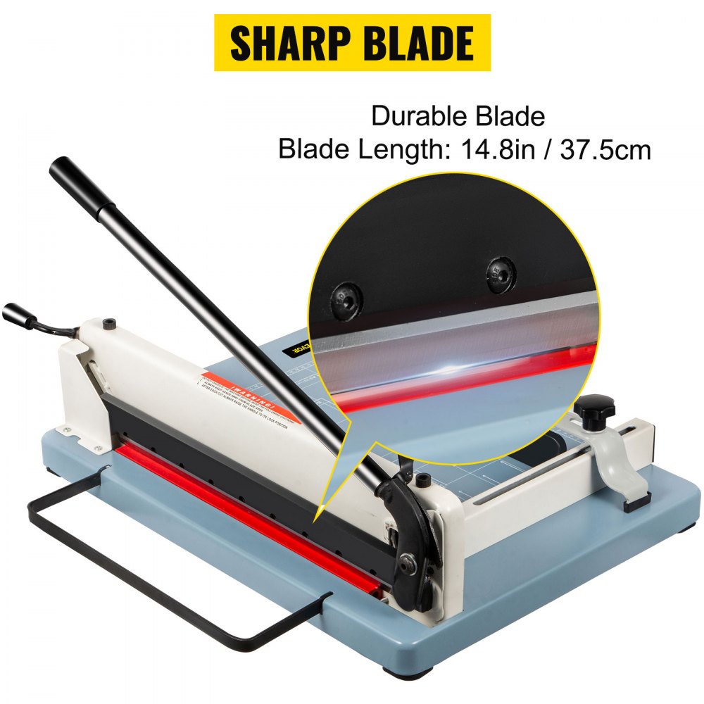 VEVOR Industrial Paper Cutter A4 Heavy Duty Paper Cutter 12 Inch Paper Cutter Heavy Duty 400 Sheets Paper Guillotine with Clear Cutting Guide Grids for Offices, Schools, Businesses and Printing Shops 