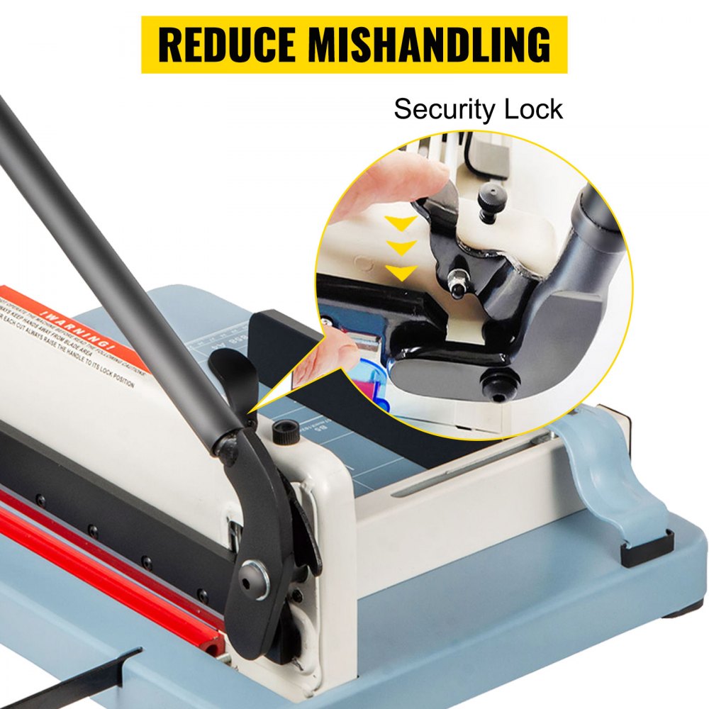 VEVOR Industrial Paper Cutter A4 Heavy Duty Paper Cutter 12 Inch Paper Cutter Heavy Duty 400 Sheets Paper Guillotine with Clear Cutting Guide Grids for Offices, Schools, Businesses and Printing Shops 