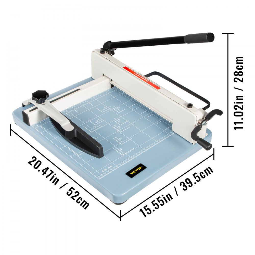 VEVOR Industrial Paper Cutter A4 Heavy Duty Paper Cutter 12 Inch Paper Cutter Heavy Duty 400 Sheets Paper Guillotine with Clear Cutting Guide Grids for Offices, Schools, Businesses and Printing Shops 