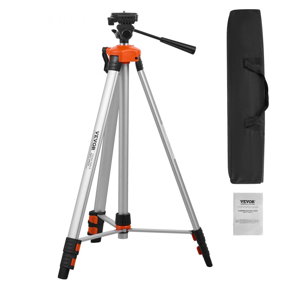VEVOR Laser Level Tripod ¼ x 20 Thread 27.36-68.11 inch Height Adjustment 