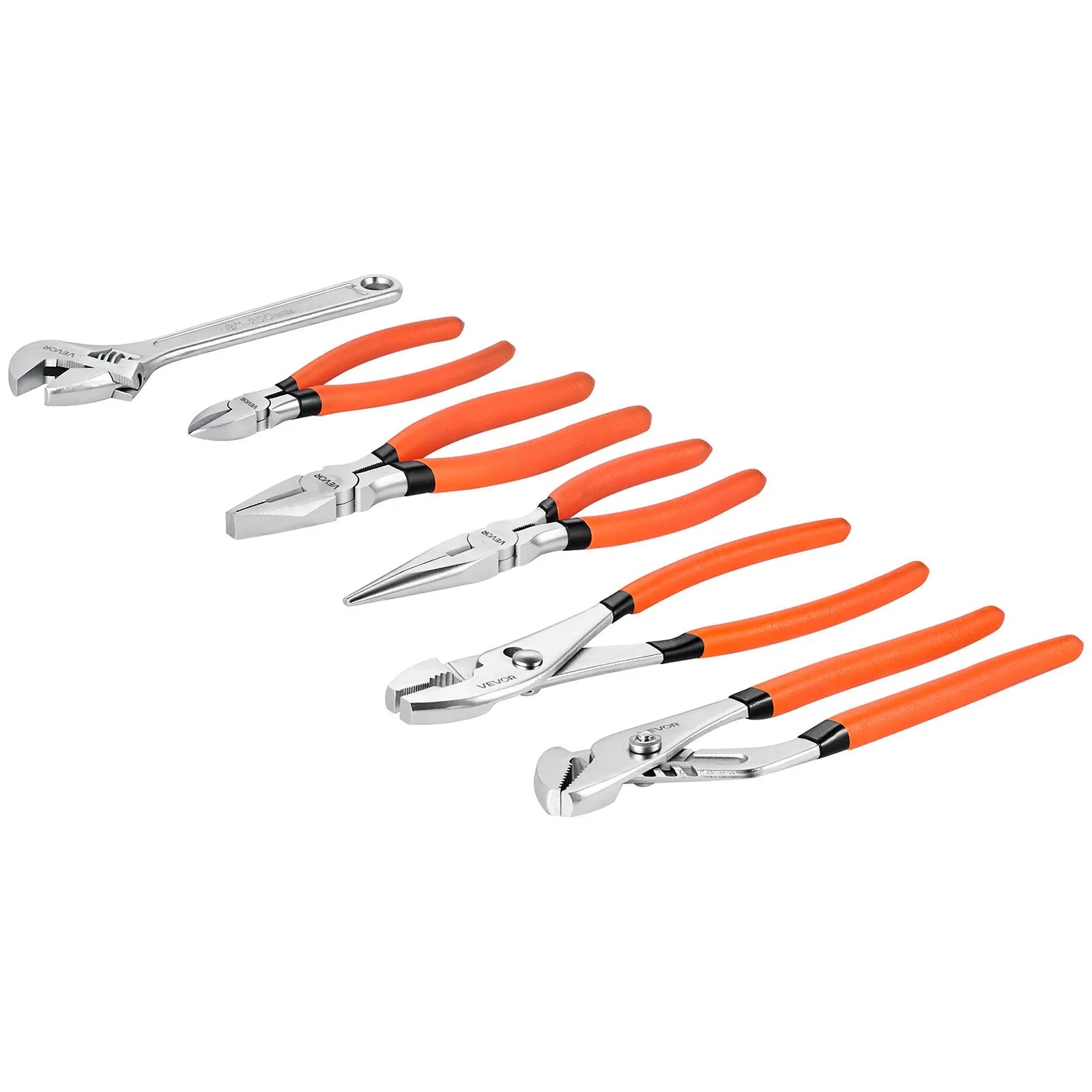 6-Piece Pliers & Wrench Set – Carbon Steel Hand Tools for DIY, Home & Automotive Use