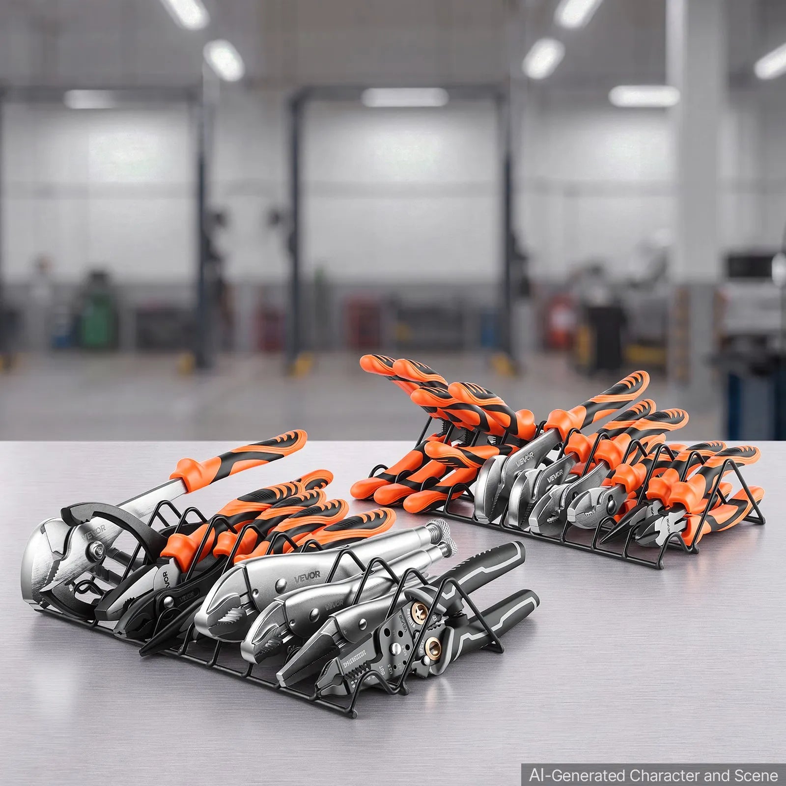 20-Piece Pliers Set – Multi-Function Carbon Steel Hand Tool Set with Organizer Racks
