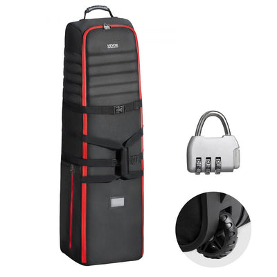 VEVOR Golf Club Travel Bag Golf Luggage Case Cover with Wheels 1000D Nylon 