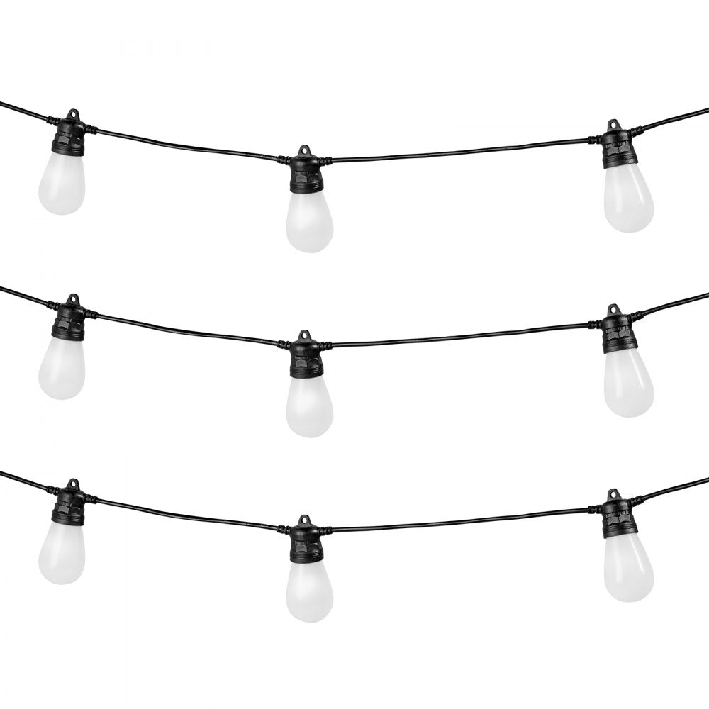 VEVOR 100FT RGB Outdoor String Lights Waterproof Patio Lights with APP Control 