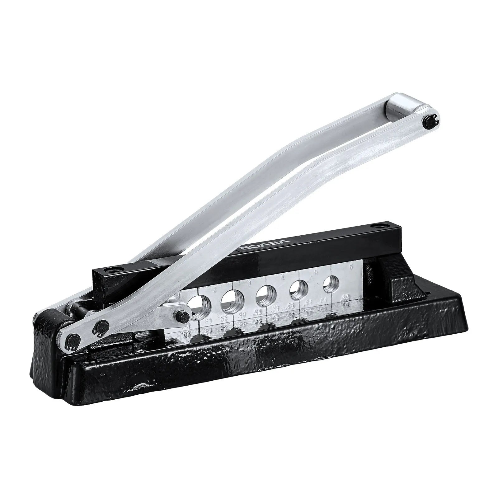 VEVOR Heavy Duty Hose Ferrule Crimping Tool, Standard Bench Hose Crimper with 5 Die Holes & 0.44"-0.63" Crimping Range for PVC Rubber Hoses, Air Hoses Crimping Repair Kit (Ferrules Not Included) 