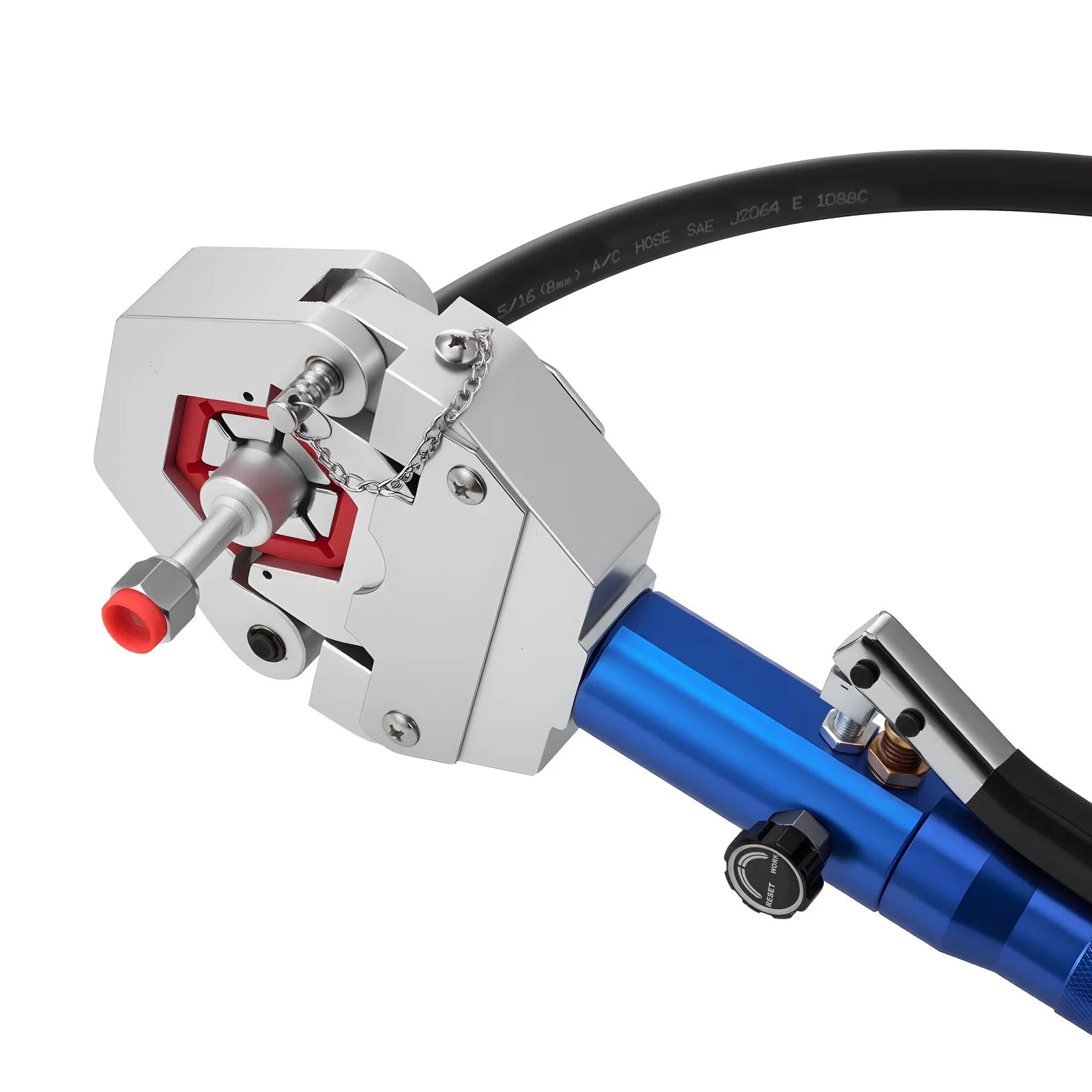 VEVOR Hydraulic Hose Crimper, Hydra-Krimp AC Hose Crimper Kit with 7 Dies Snap-On, Integral Manual Hydraulic A/C Hoses Crimping Tool for Automotive & Air Conditioning Repair - with Carrying Case 