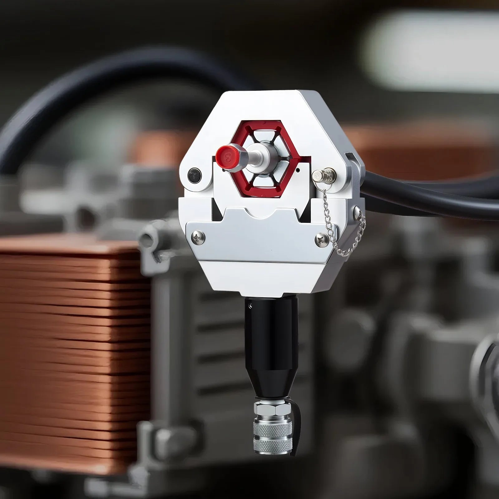 VEVOR Hydraulic Hose Crimper, Hydra-Krimp AC Hose Crimper Kit with 7 Dies Snap-On & Carrying Case, Hydraulic A/C Hoses Crimping Tool for Automotive & Air Conditioning Repair (Split with Manual Pump) 