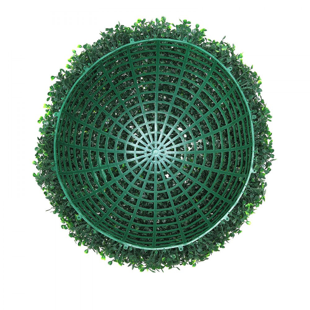 VEVOR Artificial Topiaries Boxwood Trees, 16” Tall (2 Pieces), Ball-Shape Faux Topiaries Plant, All-year Green Feaux Plant Decorative Balls for Backyard, Balcony,Garden, Wedding and Home Décor 