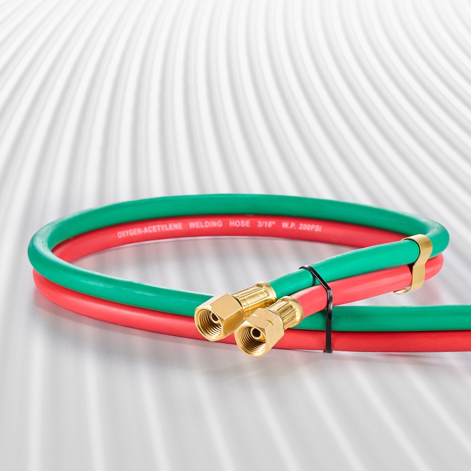 VEVOR Oxygen Acetylene Hose 1/4-Inch x 25FT Oxy Acetylene Hose R Grade 300PSI 