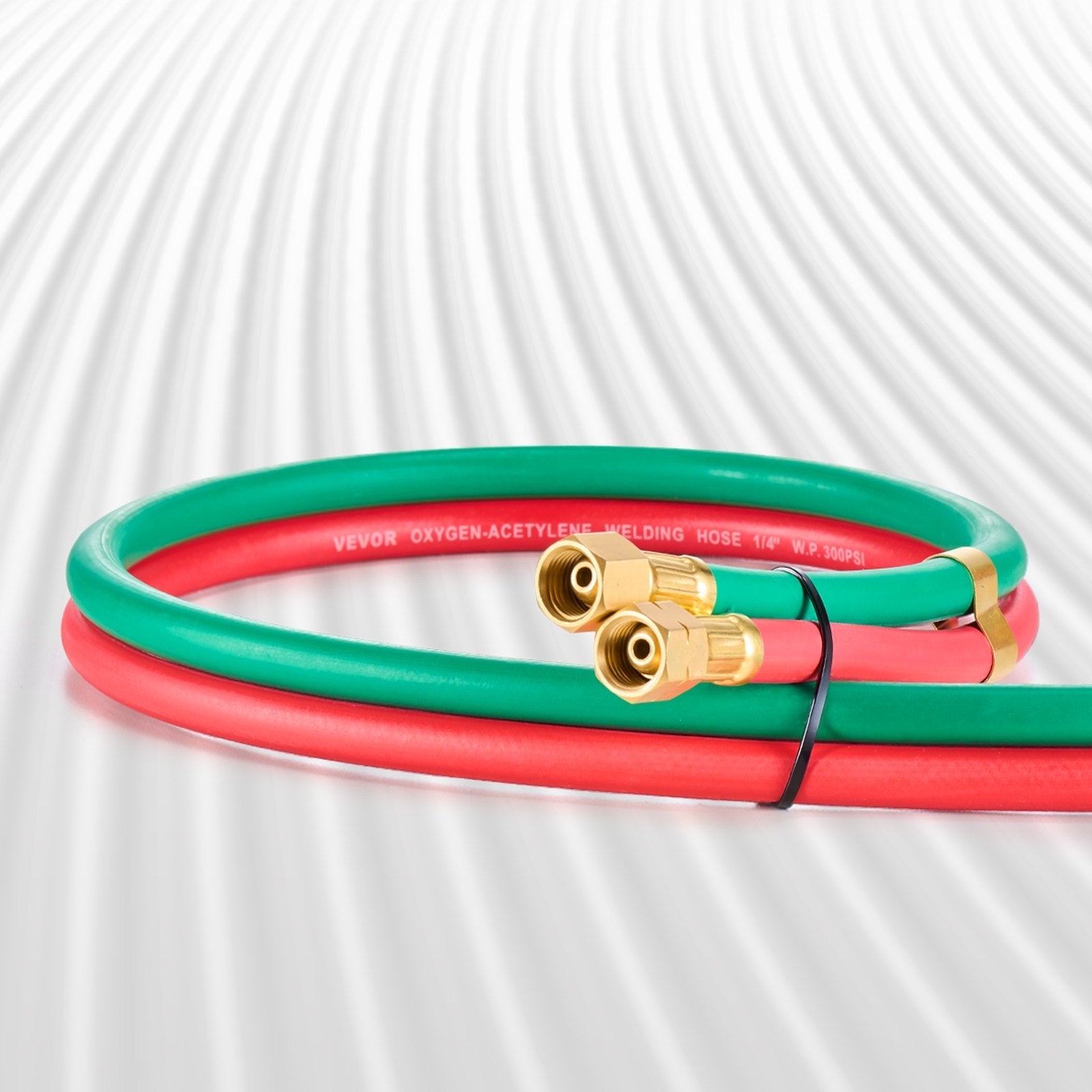 VEVOR Oxygen Acetylene Hose 1/4-Inch x 50FT Oxy Acetylene Hose R Grade 300PSI 