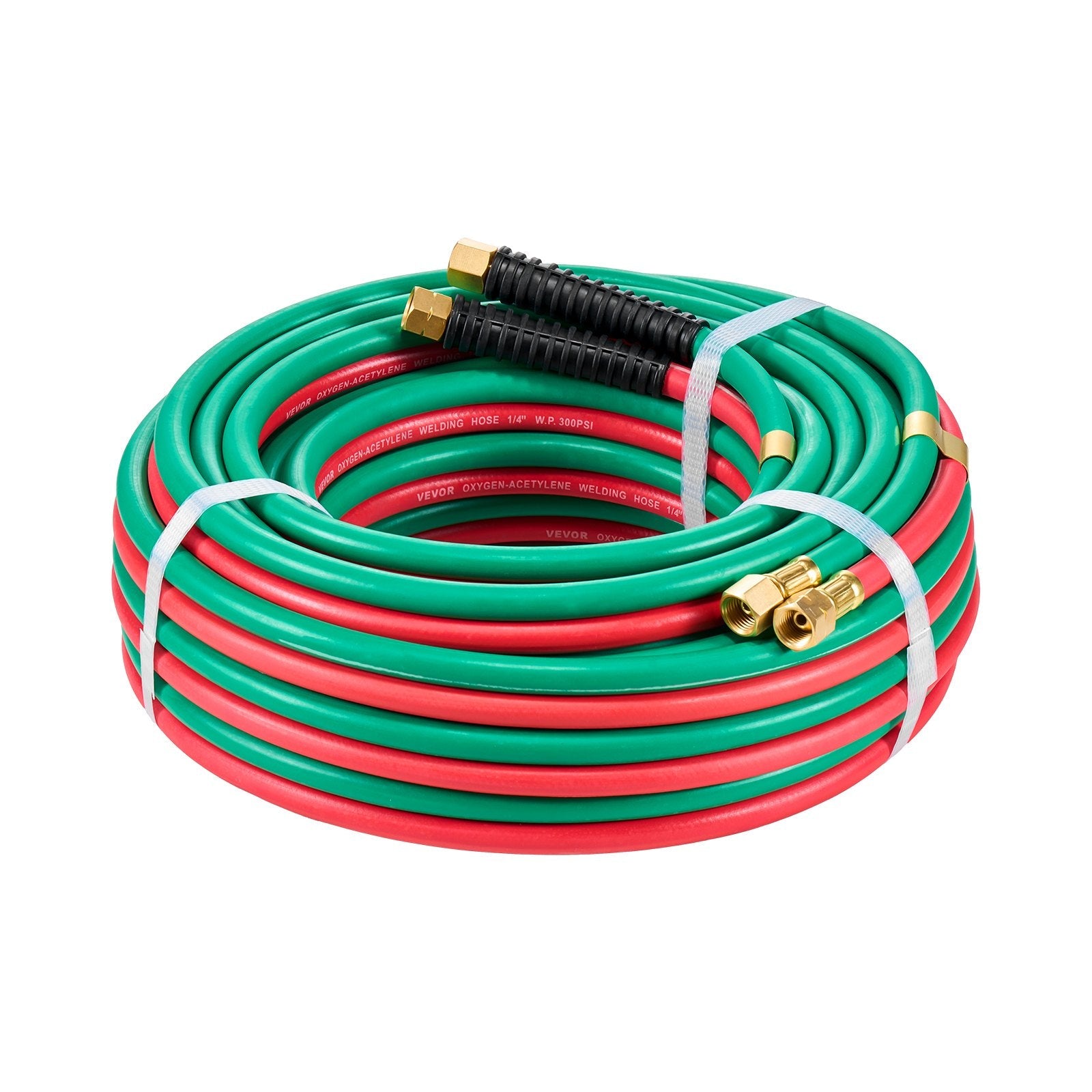 VEVOR Oxygen Acetylene Hose 1/4-Inch x 50FT Oxy Acetylene Hose R Grade 300PSI 