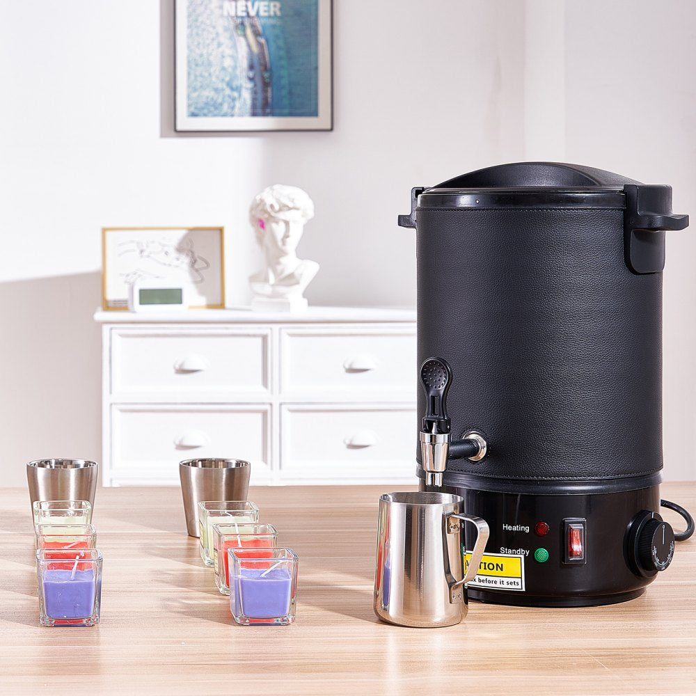 VEVOR Wax Melter for Candle Making, 6.5 Liter Large Electric Wax Melting Pot Easy Pour Spout & 9-level Temperature Control, Easy Clean for Candle Soap Cream Beauty Bulk Production Business or Home 