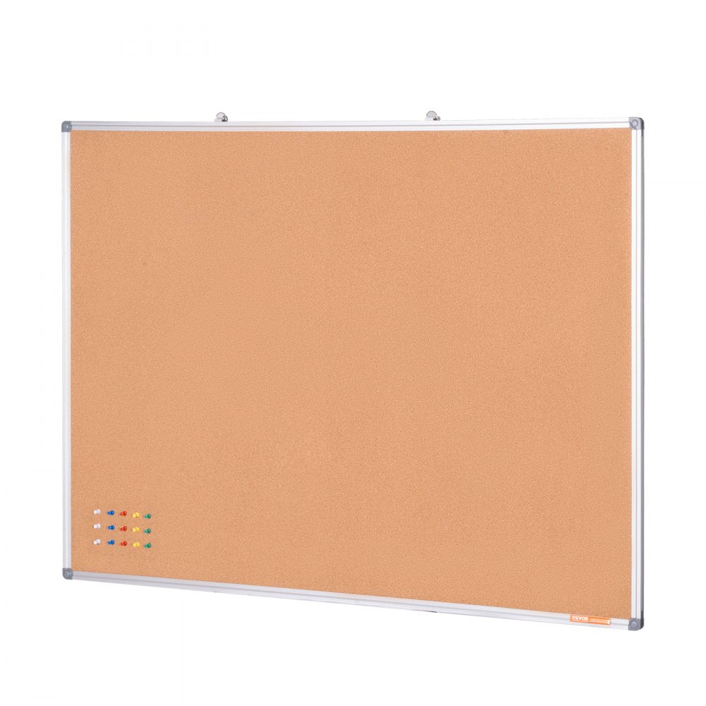 VEVOR 48"x36" Large Cork Board – Wall-Mounted Bulletin Board with Pin Board 