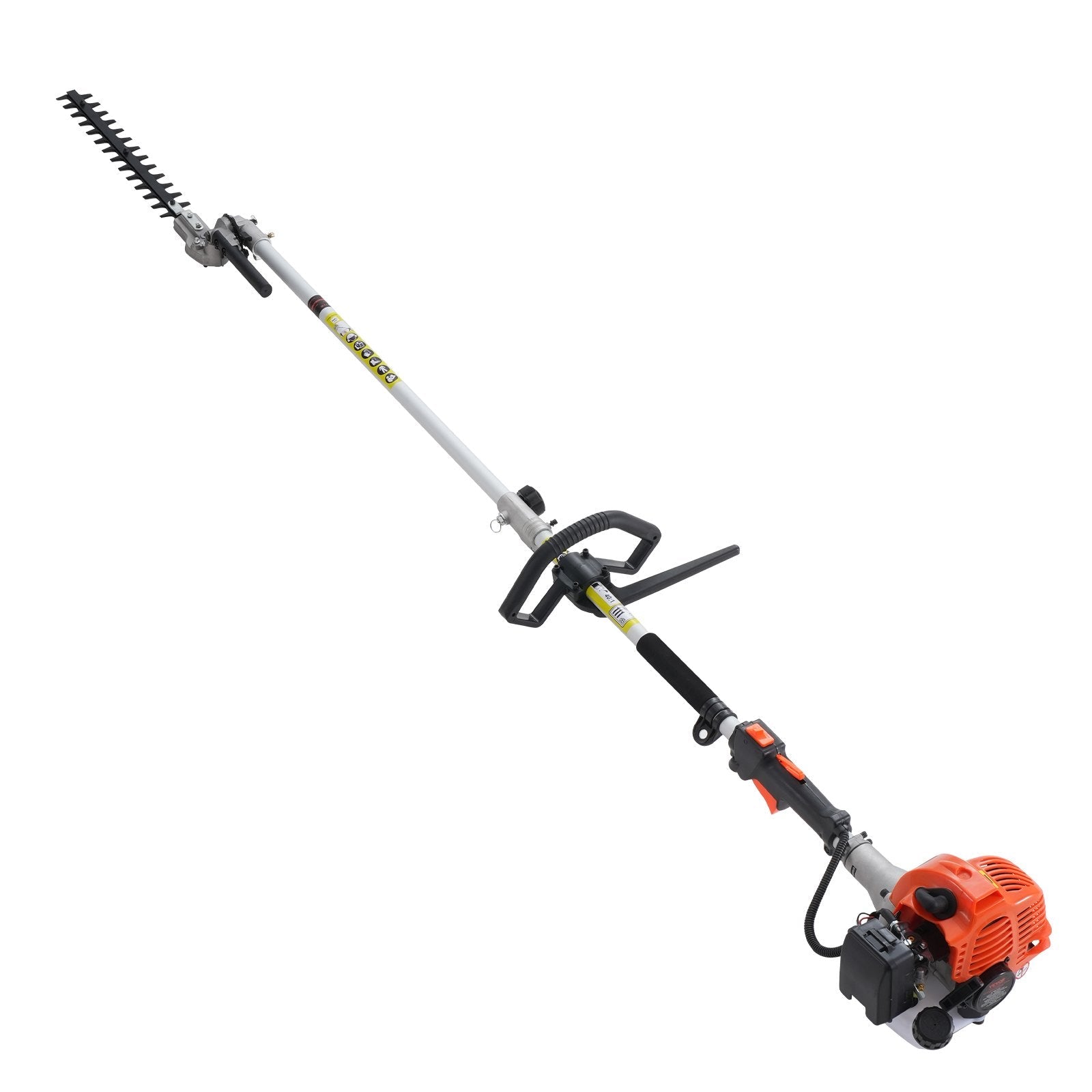 VEVOR 15.7-inch 26CC 2 Cycle Gas Hedge Trimmer, Gas Powered Pole Hedge Trimmer with Dual Sided Dual Action Blade, 270° Adjustable Trimmer Head, Suitable for Trimming Shrubs, Bushes 