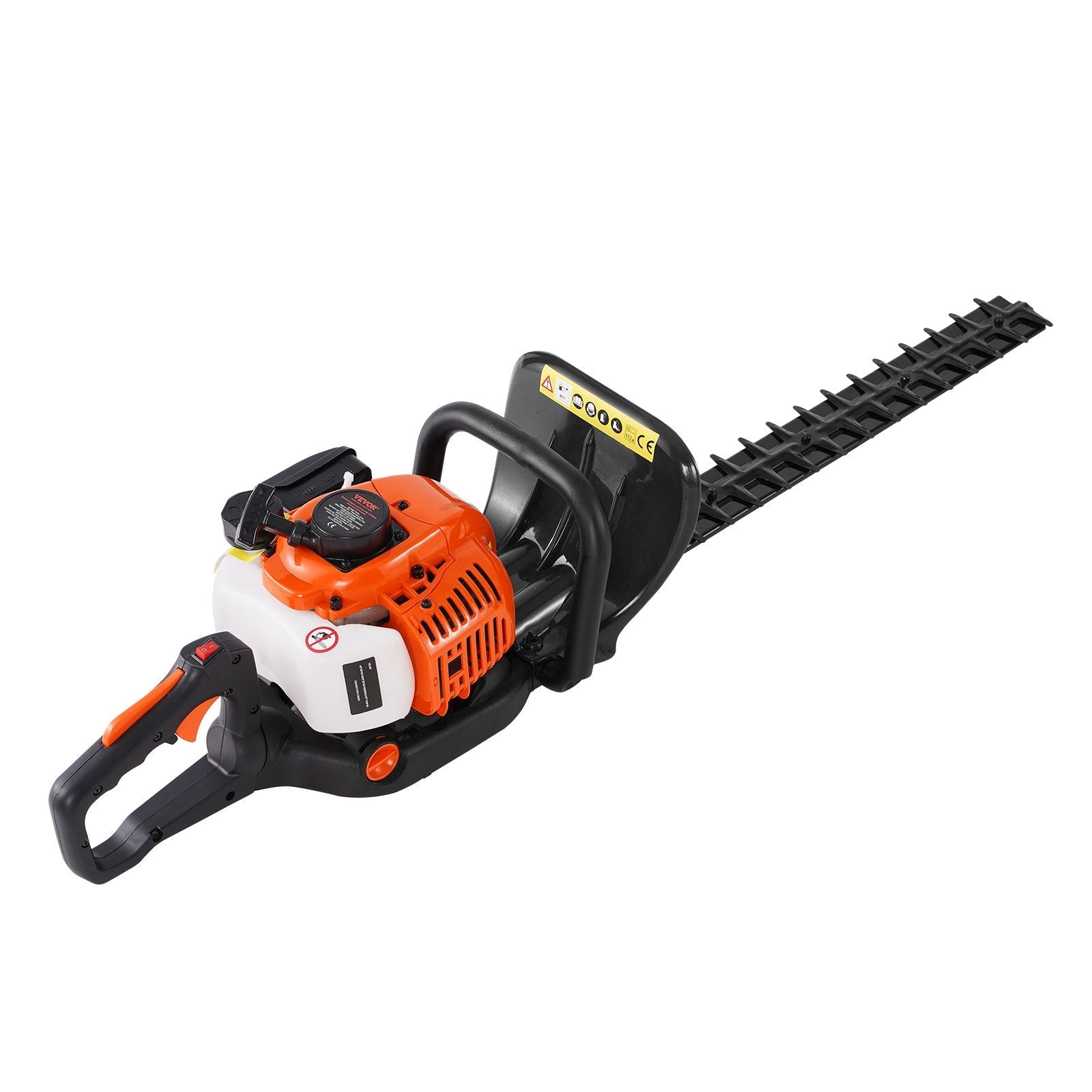 VEVOR 23.2-inch 26CC 2 Cycle Gas Hedge Trimmer, Gas Powered Handheld Hedge Trimmer with Dual Sided Dual Action Blade, 180° Adjustable Trimmer Head, Suitable for Trimming Shrubs, Low Bushes 