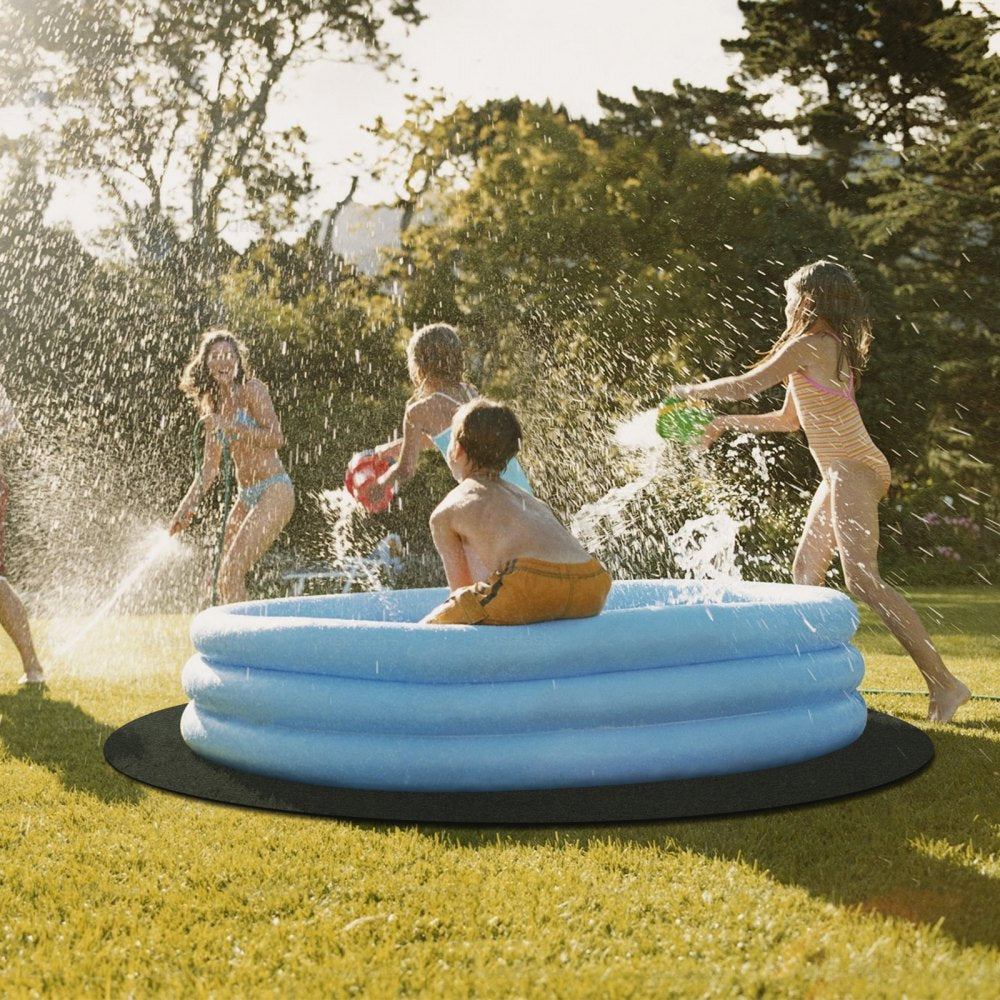 VEVOR 80 Inch Diameter Round Hot Tub Mat, Extra Large Inflatable Hot Tub Pad, Waterproof Slip-Proof Backing, Absorbent Spa Pool Ground Base Flooring Protector Mat Reusable Outdoor & Indoor 