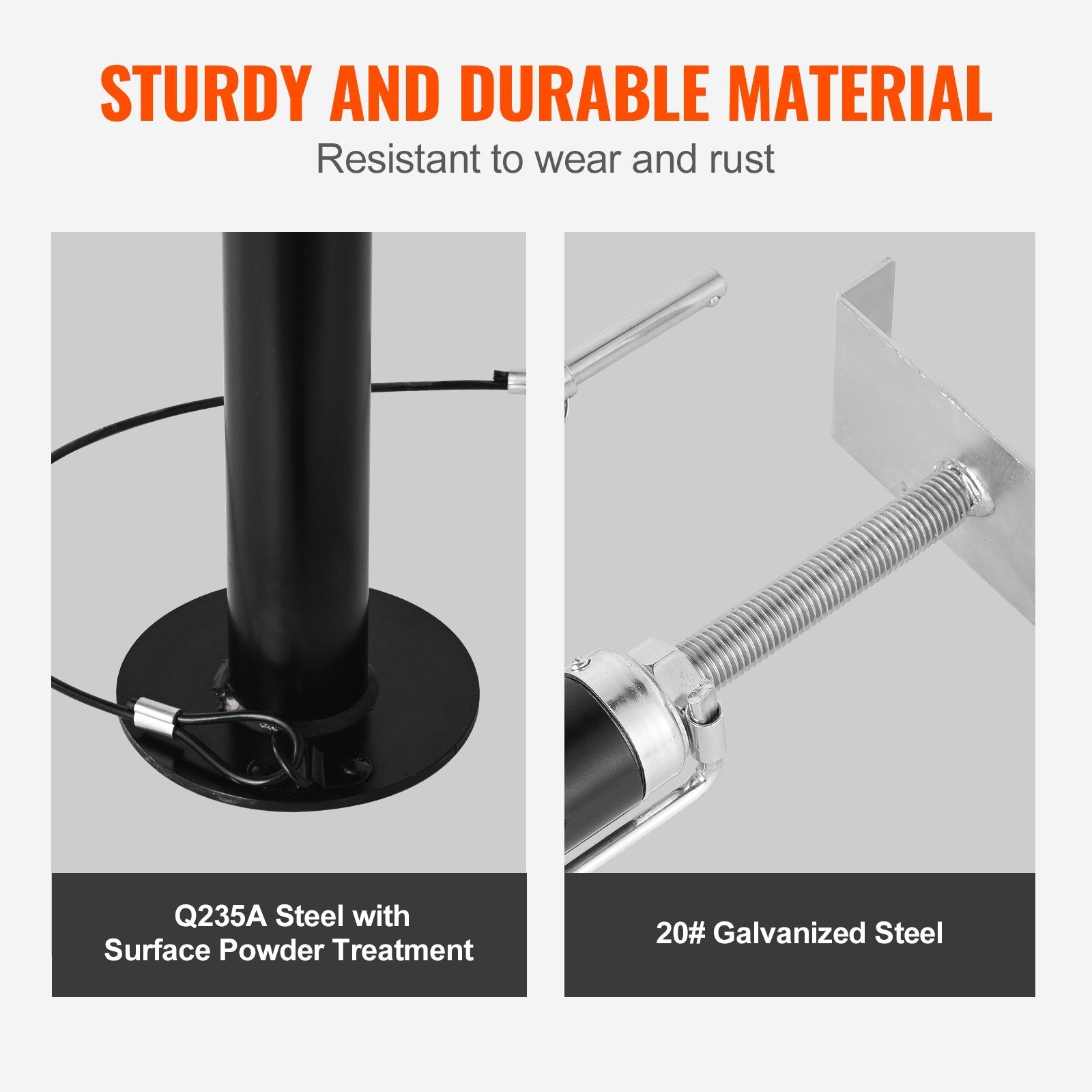 VEVOR RV Slide Out Support Jacks, 5000 lbs Capacity Each Slide Out Stabilizer, Adjusts from 20"-48" Camper Slide Out Support Jacks, Heavy-duty Slideout Stabilizers for RV, Camper and Travel Trailer 
