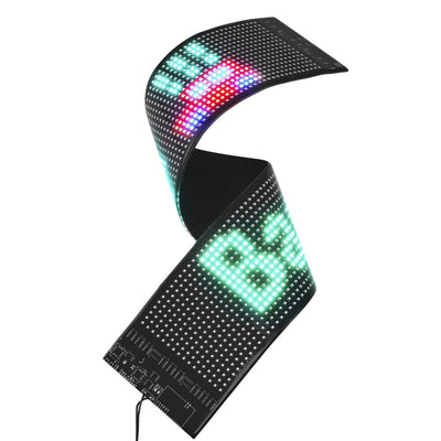 VEVOR Programmable LED Sign, P6 Full Color LED Scrolling Panel, DIY Custom Text Animation Pattern Display Board, Bluetooth APP Control Message Shop Sign for Store Business Car Advertising, 27"x5" 