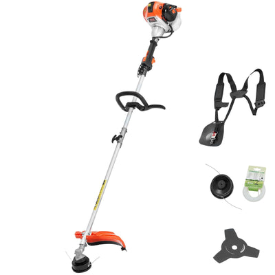 VEVOR Cordless String Trimmer 16.9" 25.2CC 2-Stroke Gas Powered Grass Trimmer 